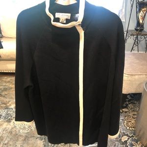 St John asymmetric knit jacket